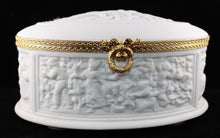 Load image into Gallery viewer, SKU# 1001M "Rome" Large oval hinged box - Biscuit Relief