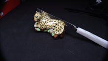 Load image into Gallery viewer, SKU# 3282 - Lynn Chase Leopard Knife Holder (boxed set of 2)