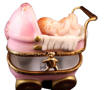 Cargar imagen en el visor de la galería, SKU# 36026 - Niña en cochecito de bebé