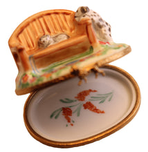 Load image into Gallery viewer, SKU# 3719 - Garden Bench with 2 puppies.