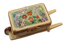 Load image into Gallery viewer, SKU# 6033 - Wheel Barrow Wood With Flowers
