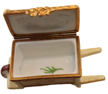 Load image into Gallery viewer, SKU# 6033 - Wheel Barrow Wood With Flowers