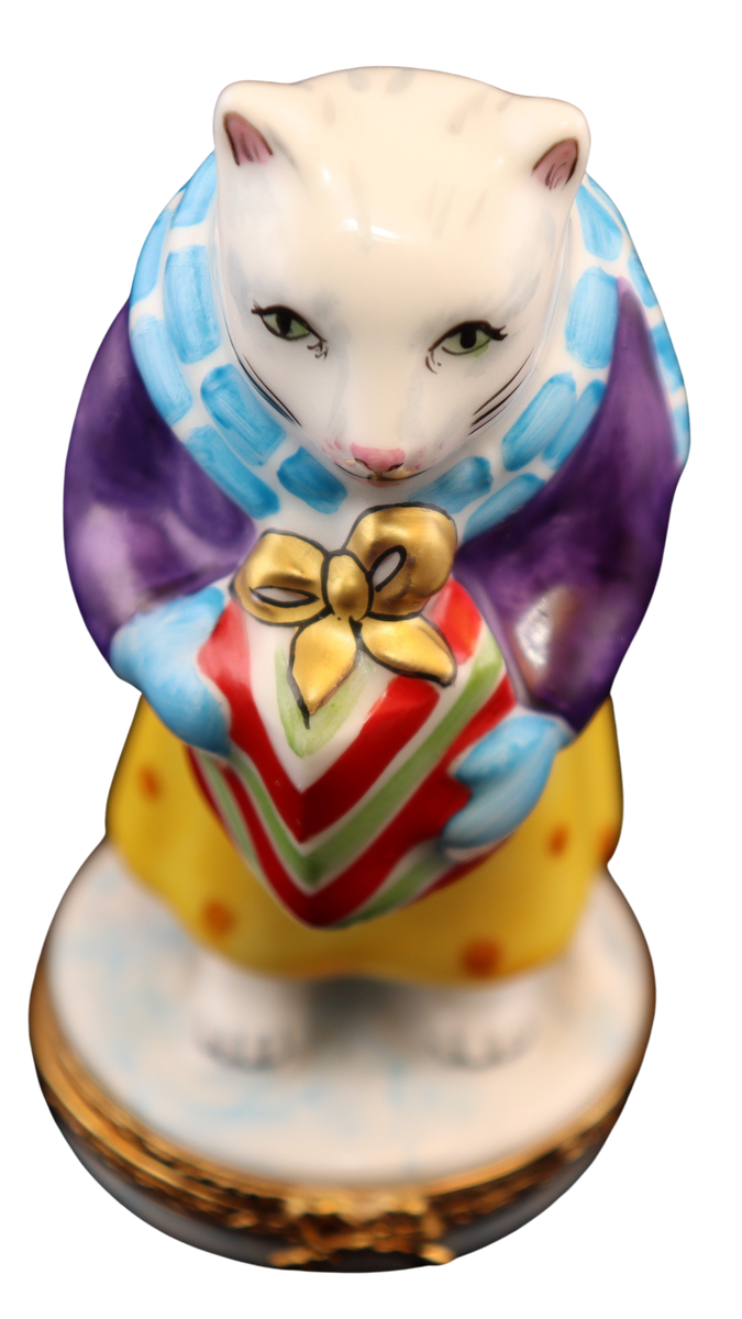 CHRISTMAS: Genuine Limoges Box from Artoria-Limoges: Cat