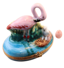 Cargar imagen en el visor de la galería, SKU# 7738 - Flamenco rosado en estanque azul.