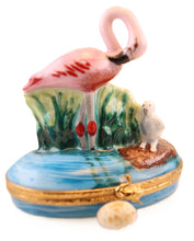 Cargar imagen en el visor de la galería, SKU# 7738 - Flamenco rosado en estanque azul.