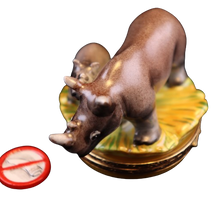 Cargar imagen en el visor de la galería, SKU# 7814 - Rinoceronte negro con cría