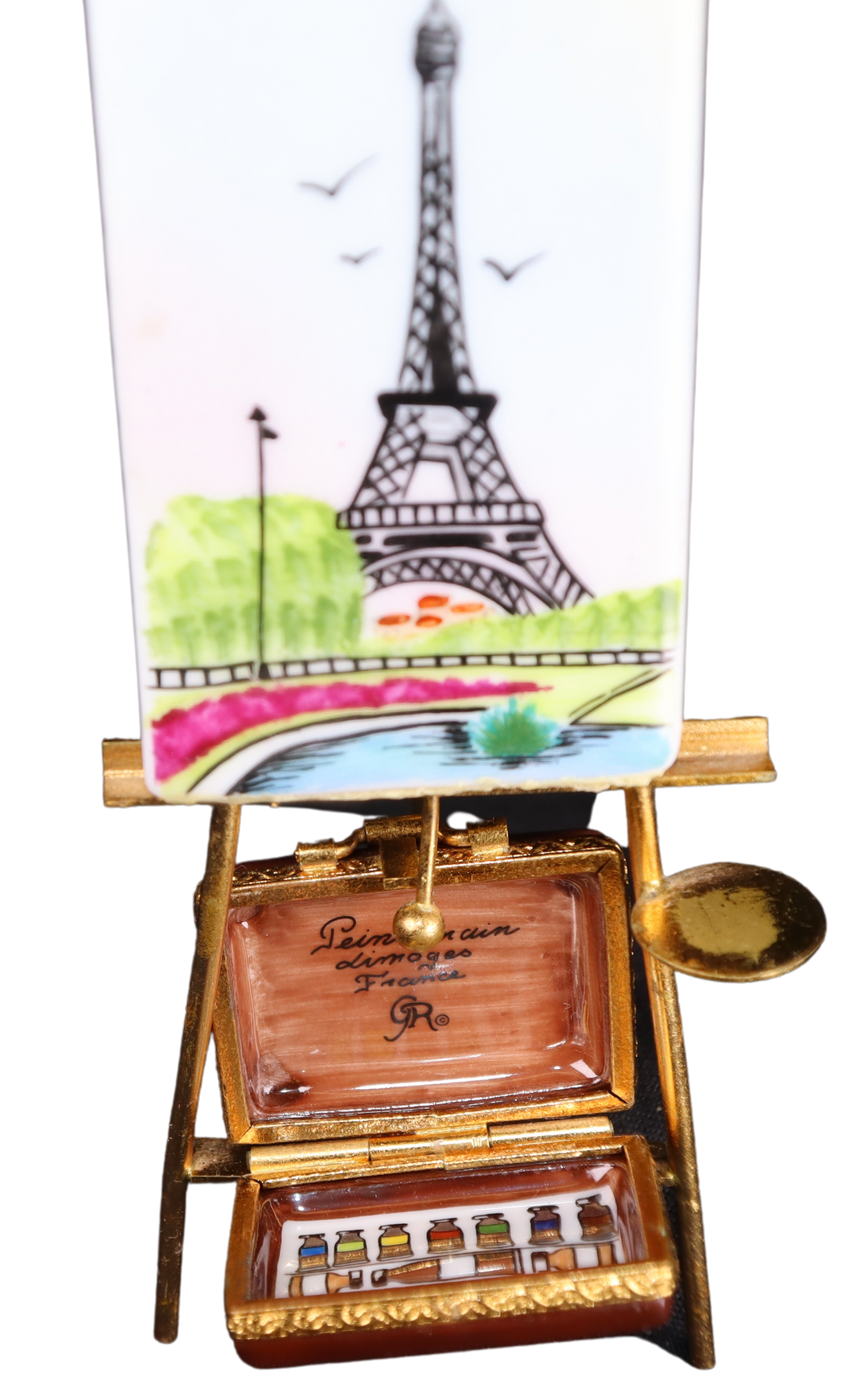 SKU# 37021 Parisian artist easel with Eiffel Tower.