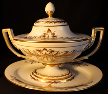 Load image into Gallery viewer, SKU# 4081 Medium Soup Tureen "Second Empire Gold Pattern"