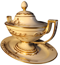 Load image into Gallery viewer, SKU# 4081 Medium Soup Tureen "Second Empire Gold Pattern"
