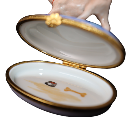 DOGS: Genuine Limoges Box from Artoria-Limoges: Pug: Standing Up