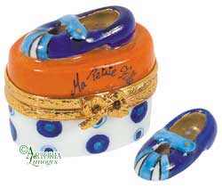 SKU# 7502 - Mary Jane Shoes Orange/Blue