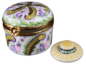 SKU# 7665 - Round Hat Box: Fontainebleau - (RETIRED)