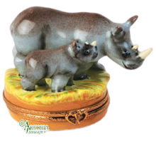 Cargar imagen en el visor de la galería, SKU# 7814 - Rinoceronte negro con cría