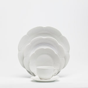 SKU# B280-NYM00001 - Nymphea White Dinner Plate - Shape Nymphea - Size: 10.75"