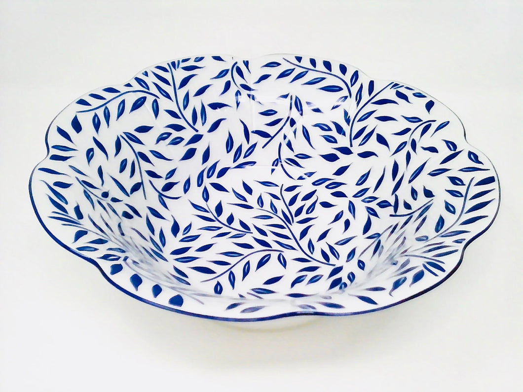 SKU# A220-NYM20826 - Olivier Blue Shallow Salad/Pasta Plate - Shape Nymphea - Size: 8.5
