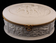Load image into Gallery viewer, SKU# 1001M &quot;Rome&quot; Large oval hinged box - Biscuit Relief
