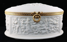 Load image into Gallery viewer, SKU# 1001M &quot;Rome&quot; Large oval hinged box - Biscuit Relief
