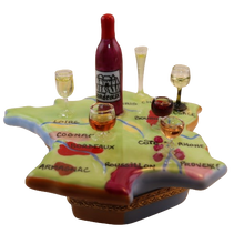 Load image into Gallery viewer, SKU# 10020 - A map of France with a sampling of her wines
