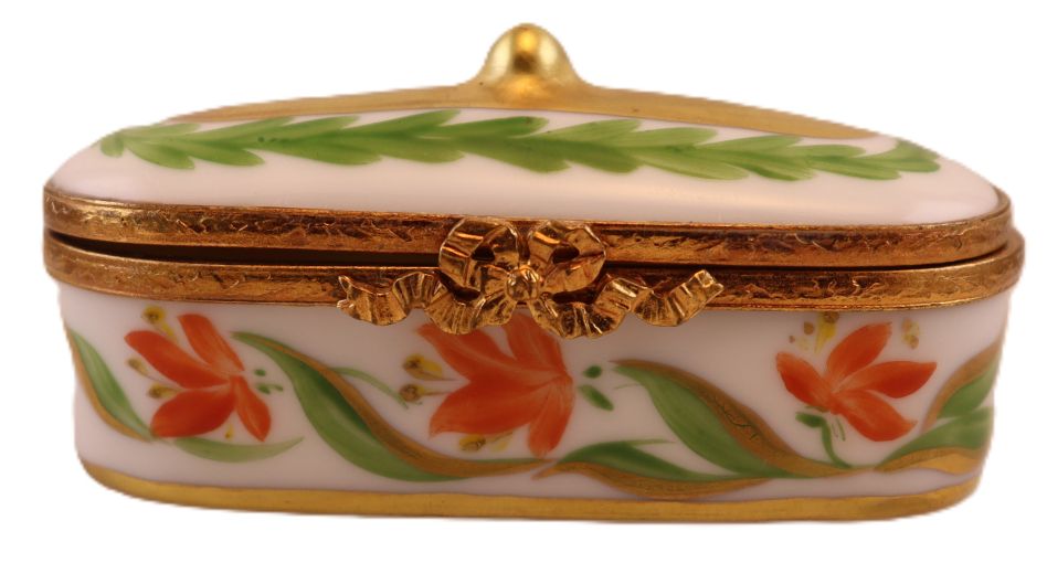 SKU# 2452 - Medium Oblong Floral Box