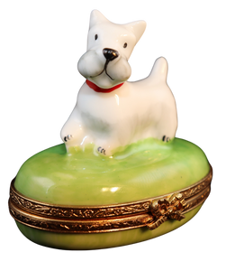 SKU# 3531 - Small Terrier on green base
