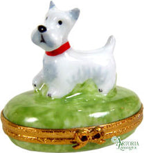 Cargar imagen en el visor de la galería, SKU# 3531 - Terrier pequeño sobre base verde
