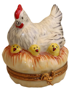 SKU# 36046 - White Hen with her chicks
