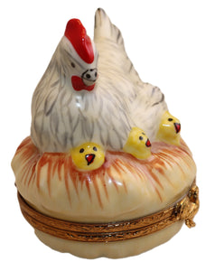 SKU# 36046 - White Hen with her chicks