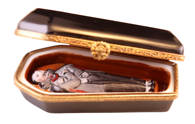 Lumignon original♥Valentinecheckbustier HALOWEEN: Genuine Limoges Box from Artoria-Limoges:Coffin