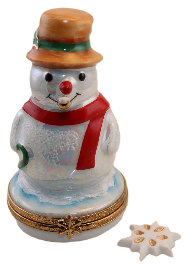 SKU# 3652 - Schneemann mit goldener Pfeife