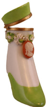 Cargar imagen en el visor de la galería, SKU# 5288C - Boot Green &amp; White  with a Cameo Pendant
