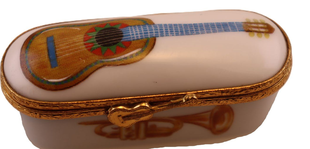 SKU# 5269 - Oblong Box with Music Instruments decals.