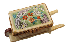 Load image into Gallery viewer, SKU# 6033 - Wheel Barrow Wood W/Flower
