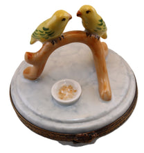 Load image into Gallery viewer, SKU# 6290A - Yellow &amp; Green Lovebirds In Cage
