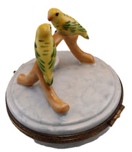 Load image into Gallery viewer, SKU# 6290A - Yellow &amp; Green Lovebirds In Cage
