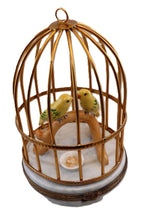 Load image into Gallery viewer, SKU# 6290A - Yellow &amp; Green Lovebirds In Cage
