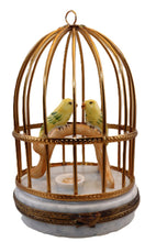 Load image into Gallery viewer, SKU# 6290A - Yellow &amp; Green Lovebirds In Cage
