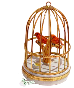 SKU# 6299 - Orange Canaries in Cage