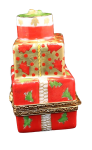 SKU# 7246B - Xmas Present Red and Gold with red dots