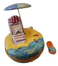Cargar imagen en el visor de la galería, SKU# 7254B - Silla de playa azul y verde azulado
