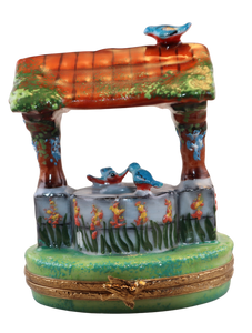 SKU# 7537 - Pozo de los deseos con pájaros azules
