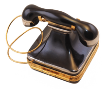 Load image into Gallery viewer, SKU# 7701 - Square Black Old Fashionned Telephone

