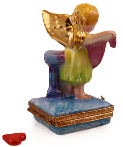 SKU# 7733 - Ángel de San Valentín dorado brillante