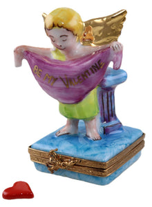 SKU# 7733 - Ángel de San Valentín dorado brillante