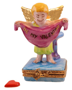 SKU# 7733 - Ángel de San Valentín dorado brillante