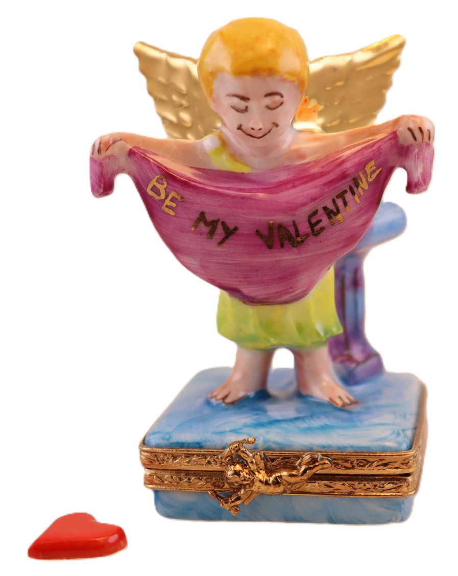 SKU# 7733 - Ángel de San Valentín dorado brillante