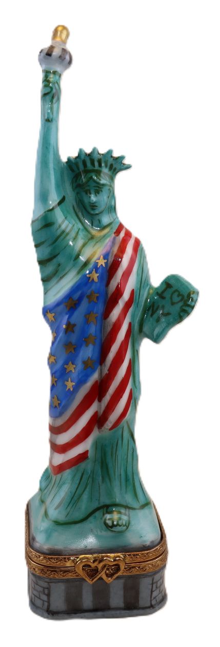 SKU# 7842 - Estatua de la Libertad con bandera