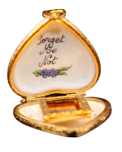 SKU# 8939 - Pendant  Necklace - Heart: Forget Me Not  -
