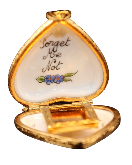 SKU# 8939 - Pendant  Necklace - Heart: Forget Me Not  -