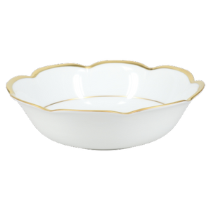 SKU# A180-NYM20775 - Margaux Gold Deep Soup/Cereal Bowl - Shape Nymphea - Size: 7"