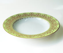 Load image into Gallery viewer, SKU# A235-REC20650 - Oasis Green Rim Soup Plate - Shape Recamier - Size: 9&quot;
